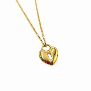 TIFFANY Heart Lock Necklace Yellow Gold Pendant